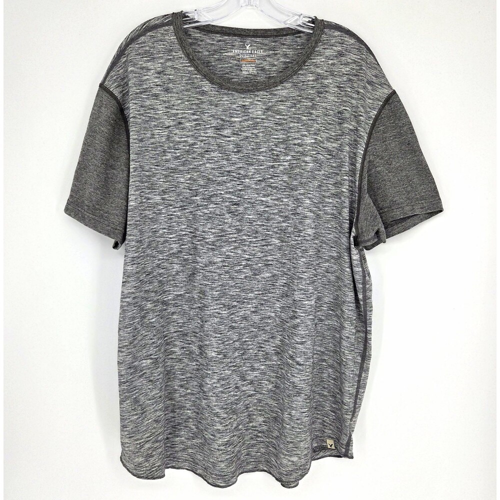 American Eagle Outfitters Mens Active Flex Heather Gray Crew Neck T-Shirt XXL